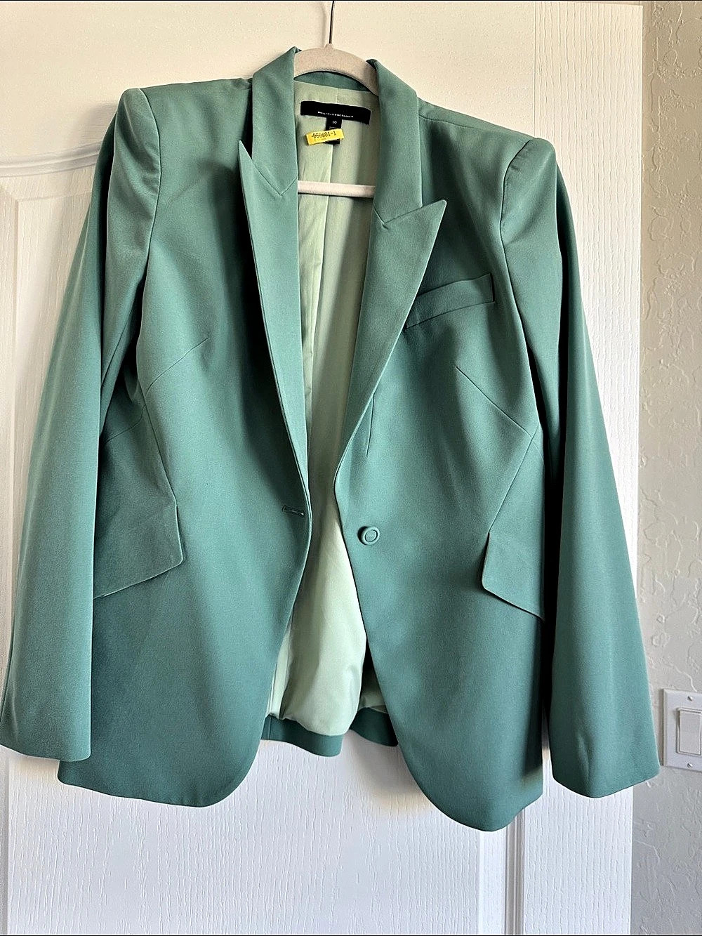 White House Black Market Luna Wide Leg Suit Set Sage Green Size 10 NWT
